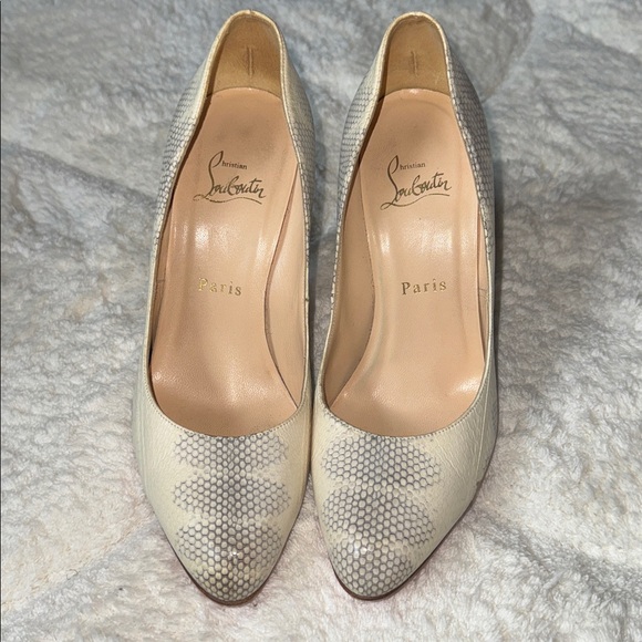 Christian Louboutin Decollete 868 100 Watersnake Roccia EU 37.5 - Picture 1 of 9
